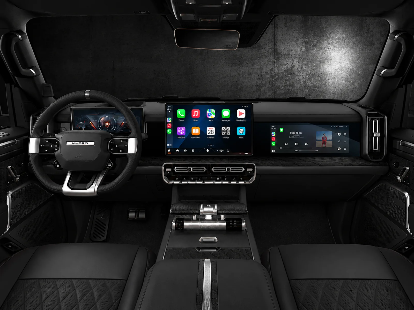 MHERO 1 interior — Obsidian Nappa