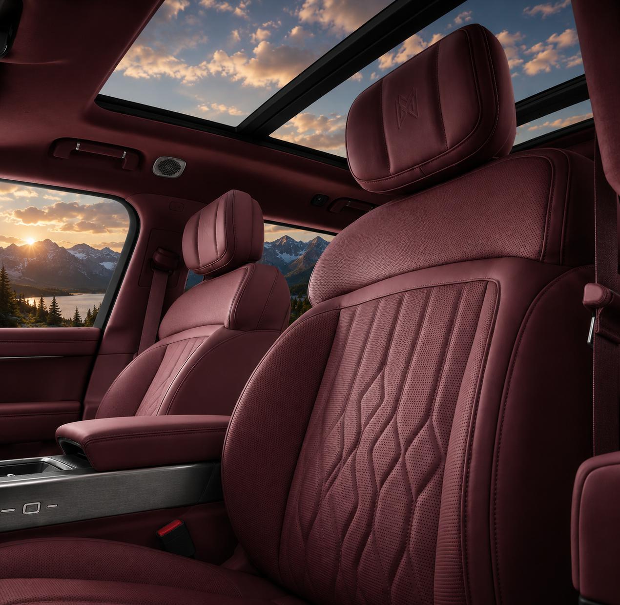 MHERO II rear seating — Maroon
